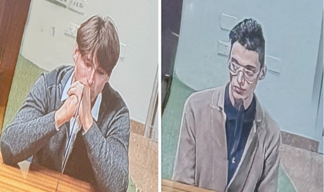 A sinistra Andrea Bossi, ucciso nella casa di  via Mascheroni. Qui sopra,  i carabinieri durante i rilievi nell’appartamento di Cairate. Sotto a sinistra Carolo, a destra Caglioni