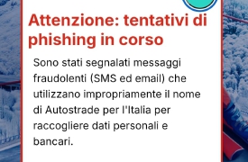 Messaggi fraudolenti: l’allarme di Autostrade per l’Italia