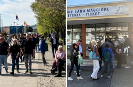 Arona invasa, battelli affollatissimi