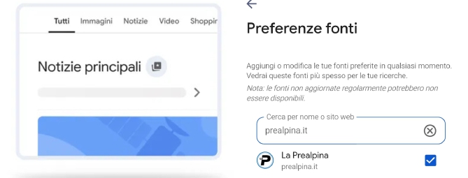 Ecco le “Fonti preferite”, come aggiungere Prealpina.it