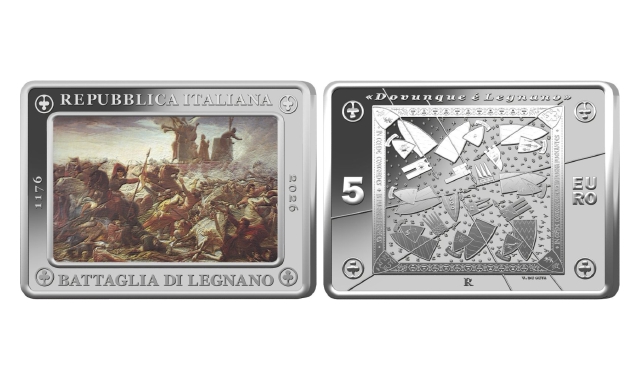 Fronte e retro della moneta celebrativa