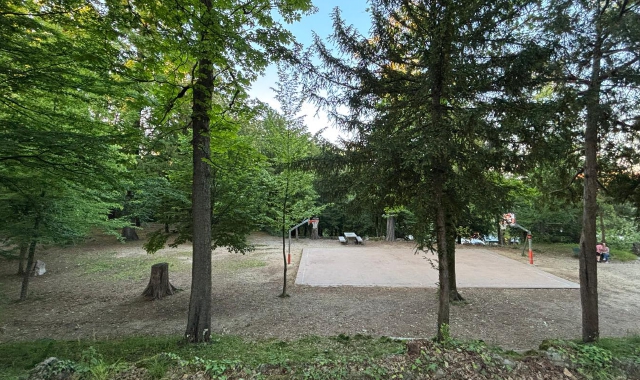 La zona dei campetti dei Giardini Estensi vicino alla quale, secondo una prima ricostruzione, è avvenuta l’aggressione