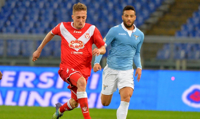Arturo Lupoli con la maglia del Varese in Coppa Italia contro la Lazio (foto Domenico Ghiotto)