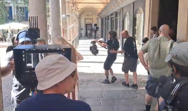 Telecamere in centro a Varese per uno spot